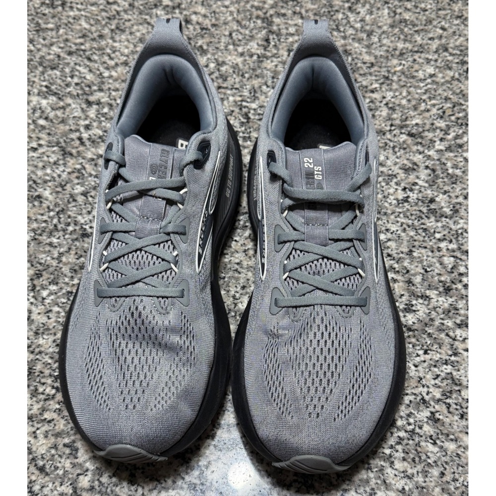 Brooks Glycerin GTS 22 Mens 10.5 Grey Running Shoes Excellent Stability Sneaker
